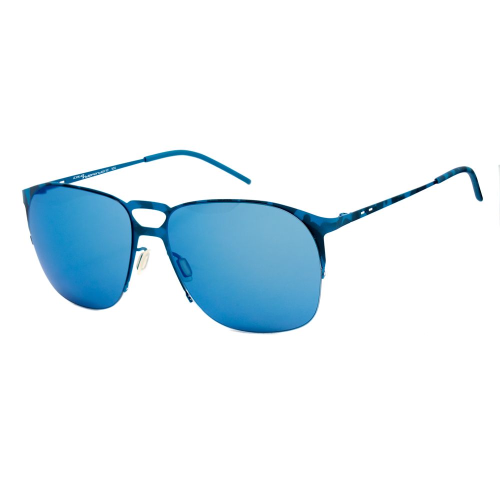 Italia Independent Blaue Metall-Sonnenbrille