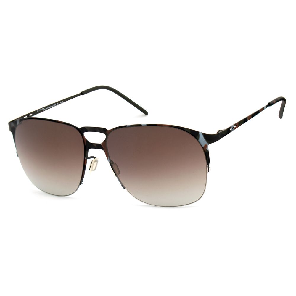 Italia Independent Braune Metall-Sonnenbrille