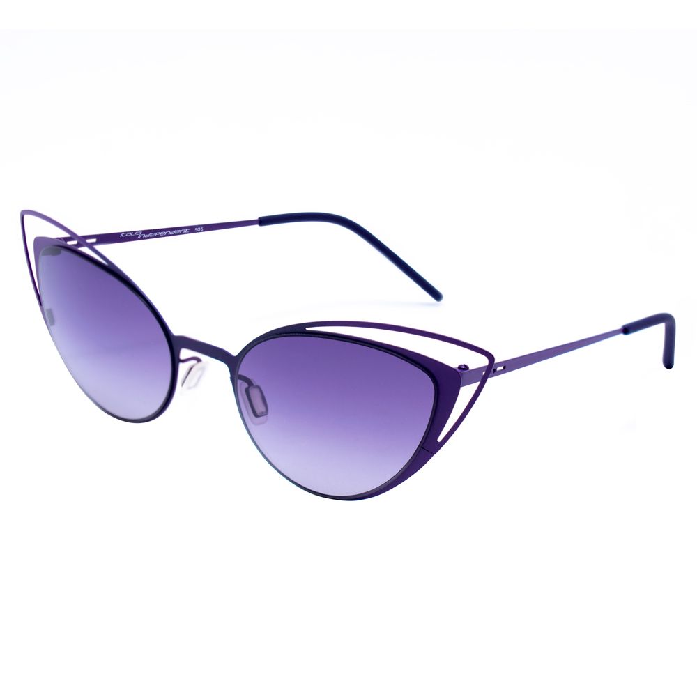 Italia Independent Lila Metall-Sonnenbrille