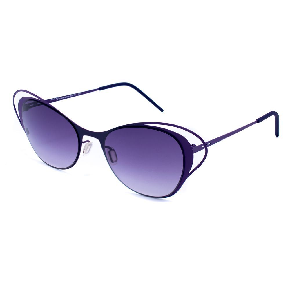 Italia Independent Lila Metall-Sonnenbrille