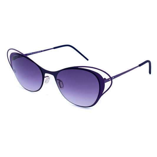 Italia Independent Lila Metall-Sonnenbrille