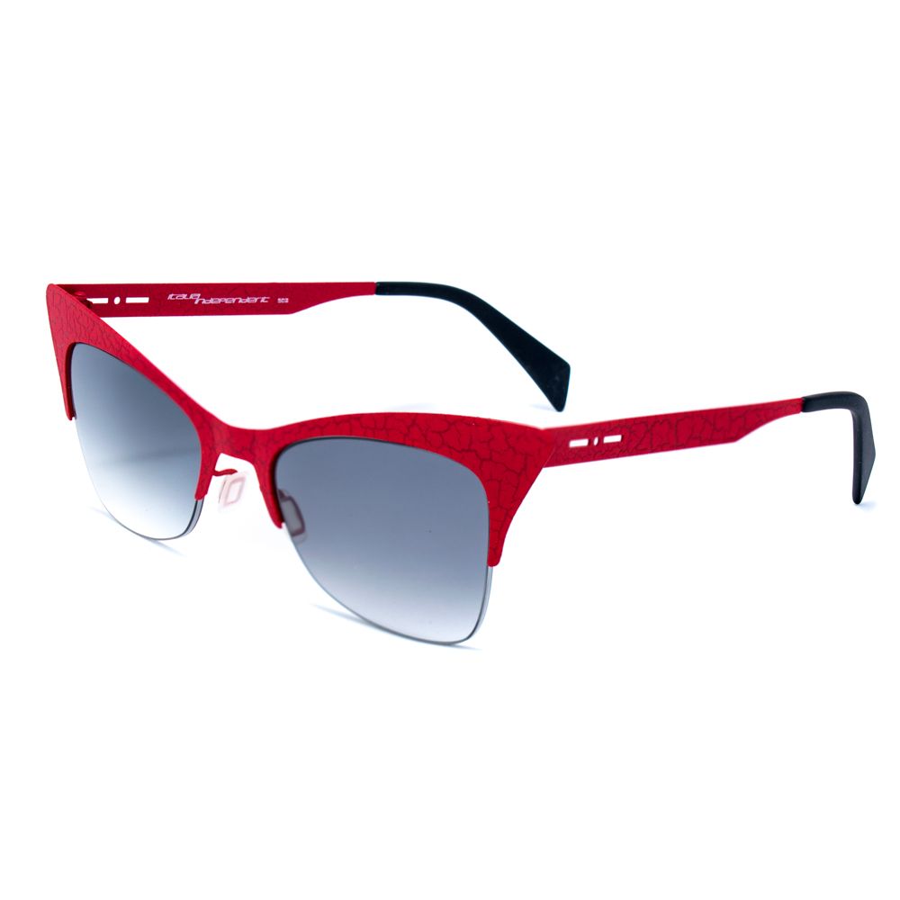 Italia Independent Rote Metall-Sonnenbrille
