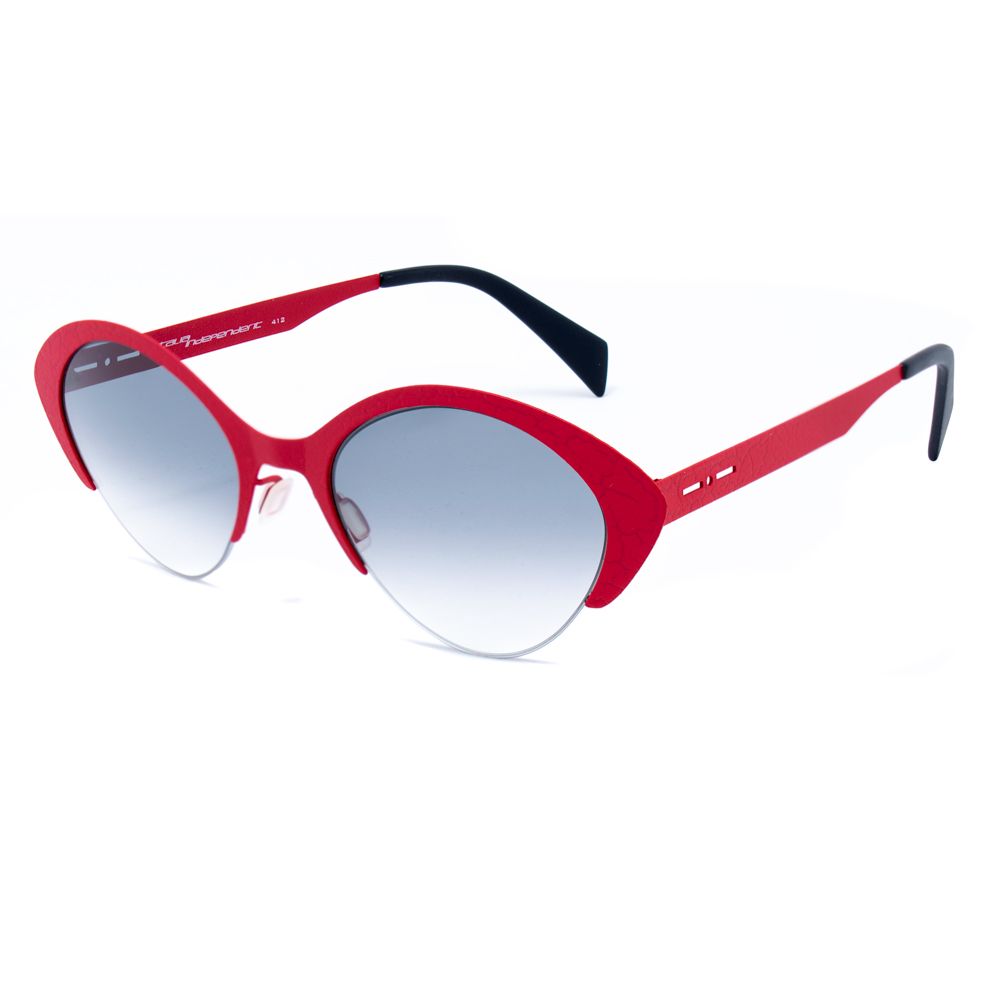 Italia Independent Rote Metall-Sonnenbrille