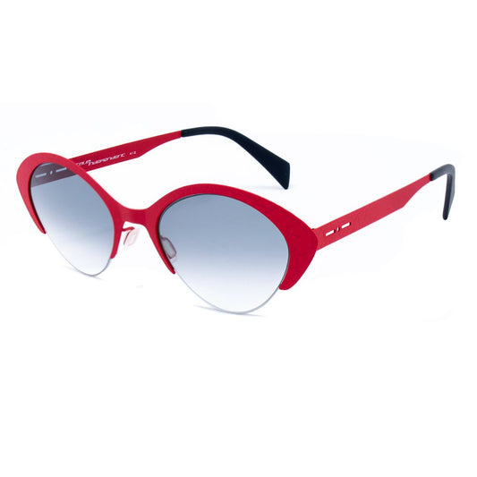 Italia Independent Rote Metall-Sonnenbrille