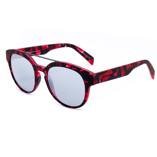 Italia Independent Rote Acetat-Sonnenbrille