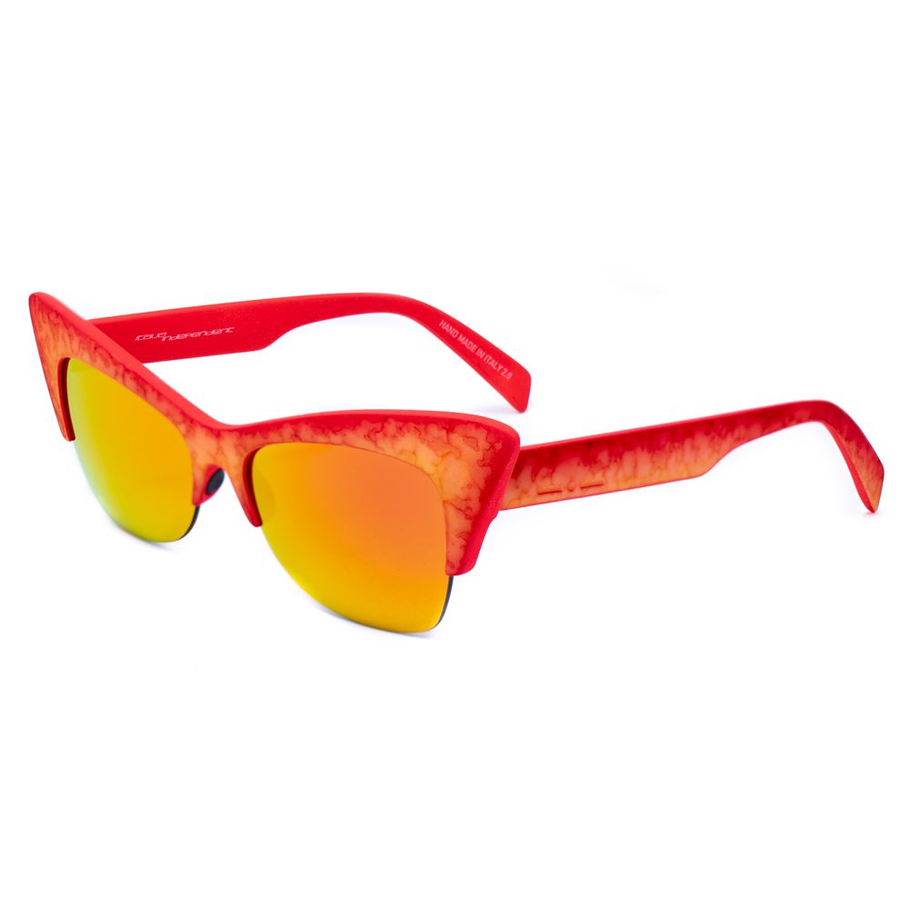 Italia Independent Rote Acetat-Sonnenbrille