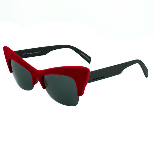 Italia Independent Rote Acetat-Sonnenbrille