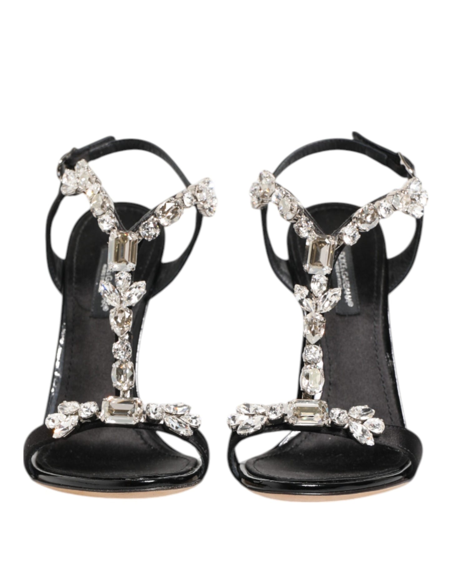 Dolce & Gabbana Schwarz Keira Crystals Heels Sandalen Schuhe