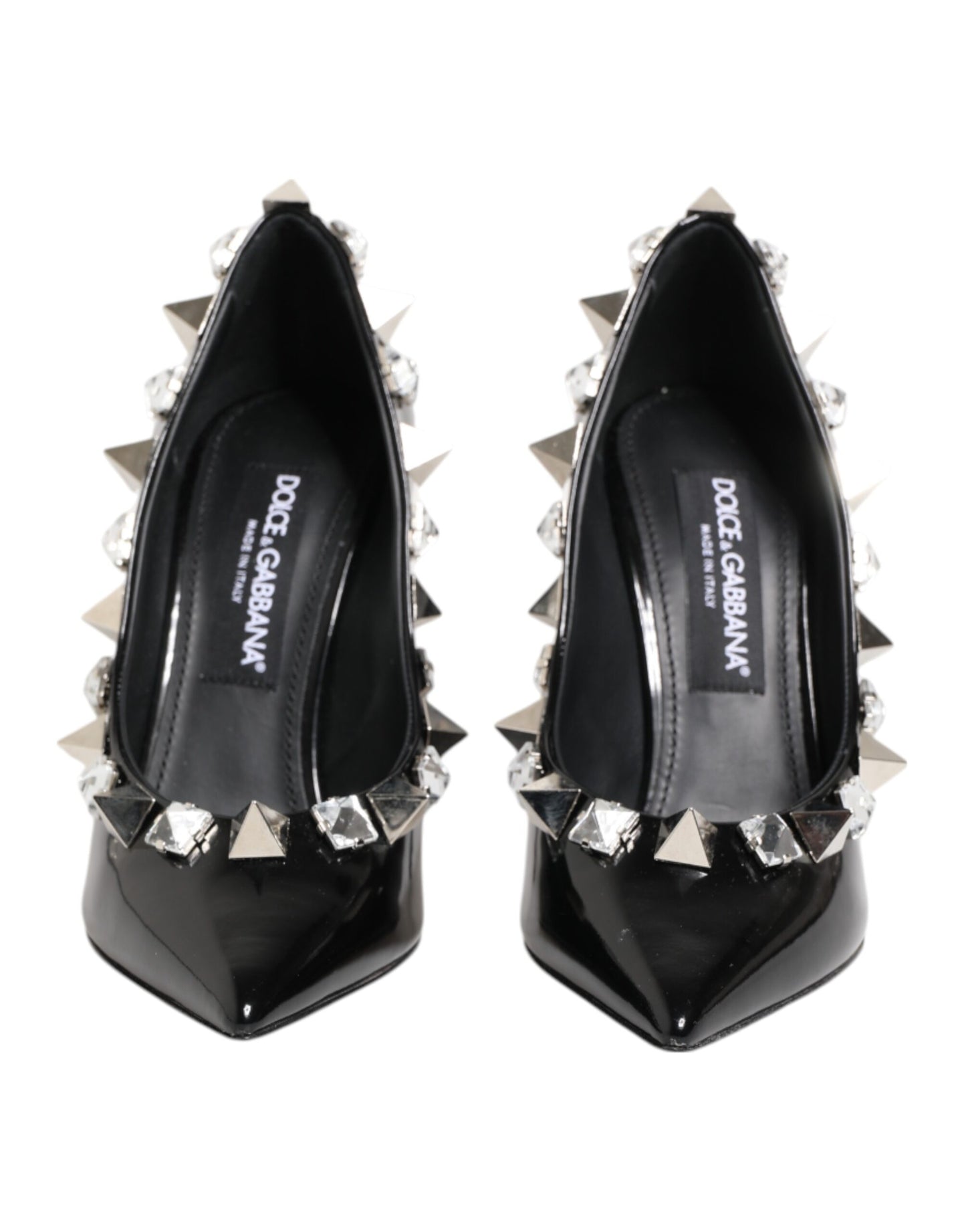 Dolce & Gabbana Schwarz Kristalle Nieten Stiletto Pumps Schuhe