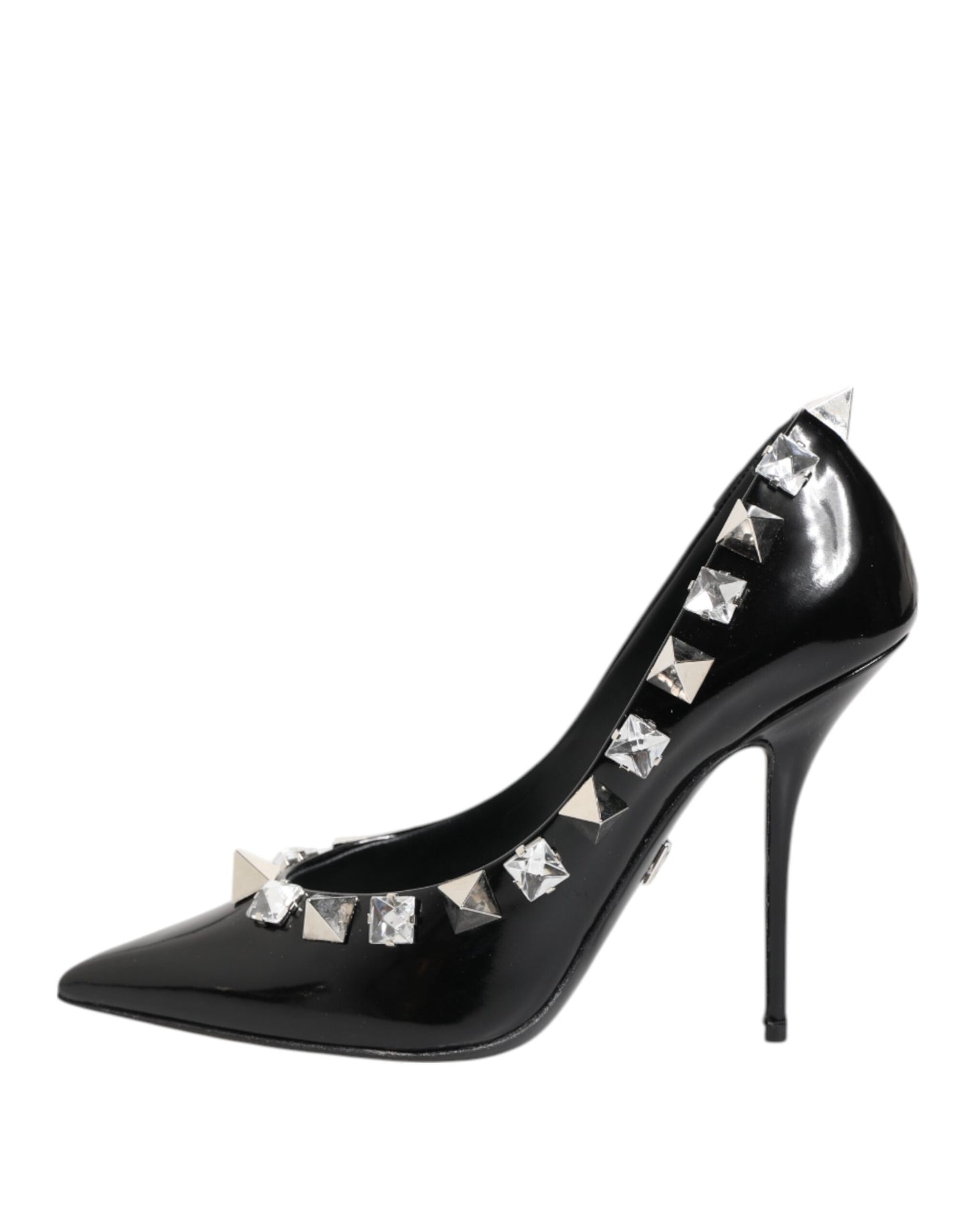Dolce & Gabbana Schwarz Kristalle Nieten Stiletto Pumps Schuhe