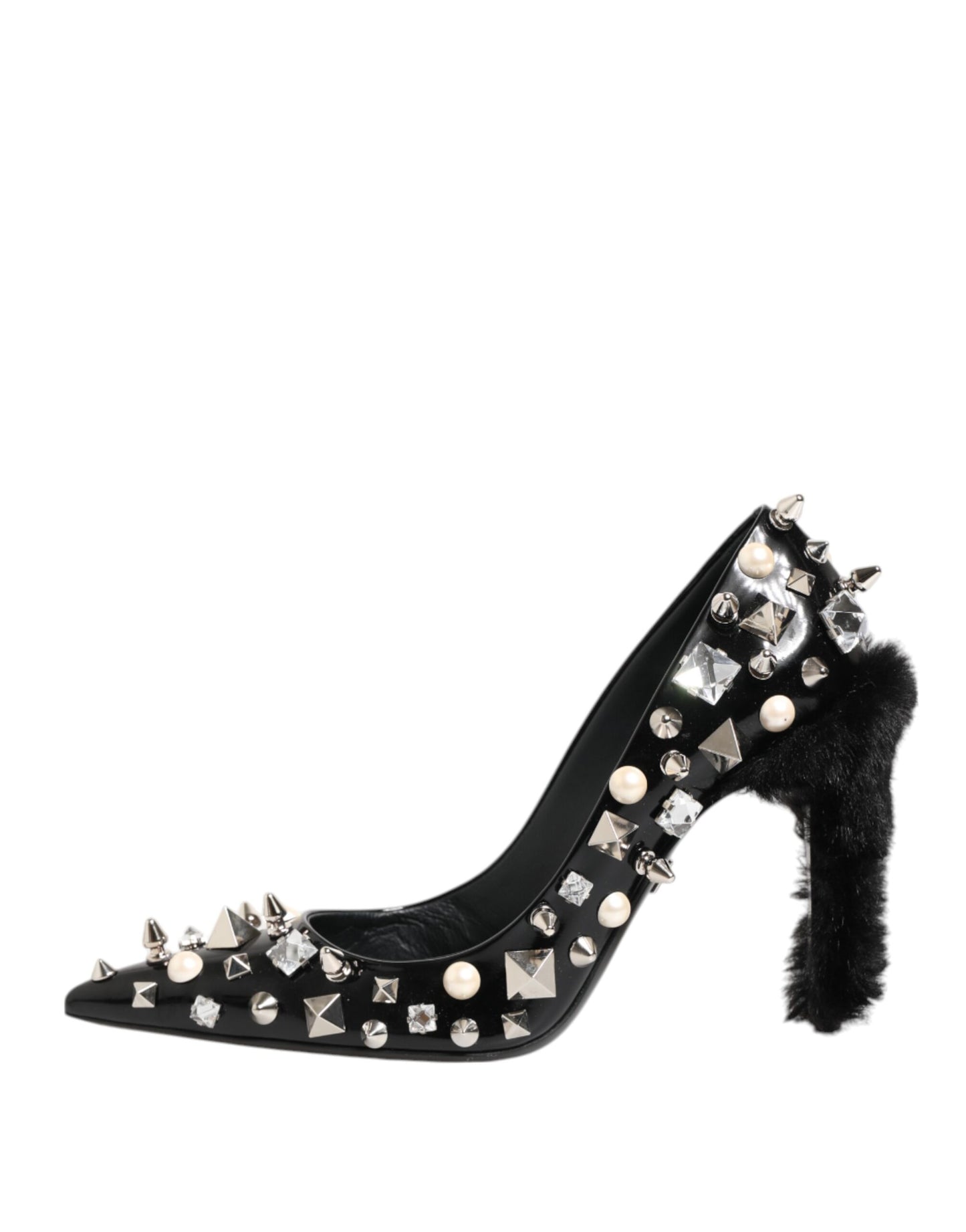 Dolce & Gabbana Schwarz Kristalle Nieten Stiletto Pumps Schuhe