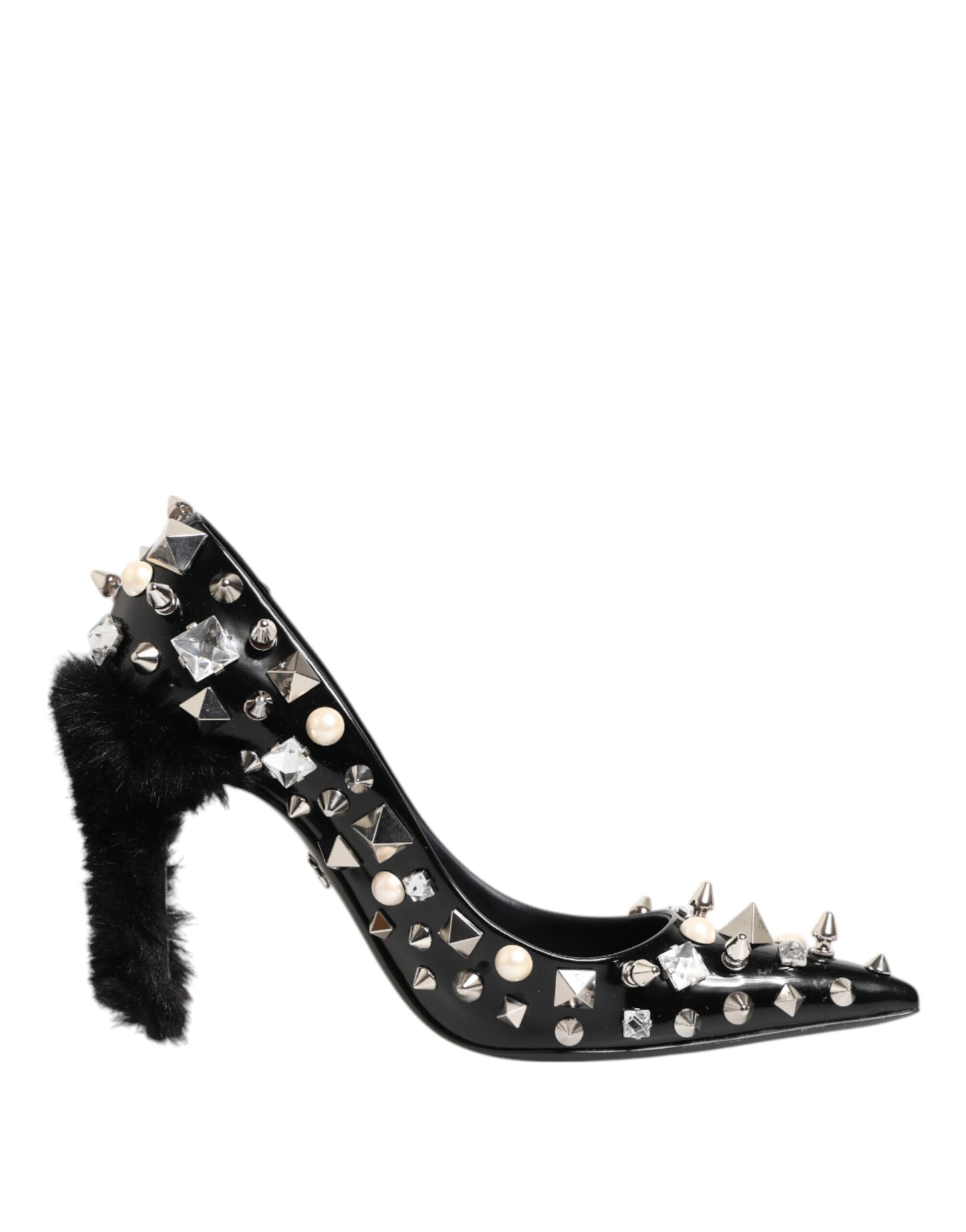 Dolce & Gabbana Schwarz Kristalle Nieten Stiletto Pumps Schuhe