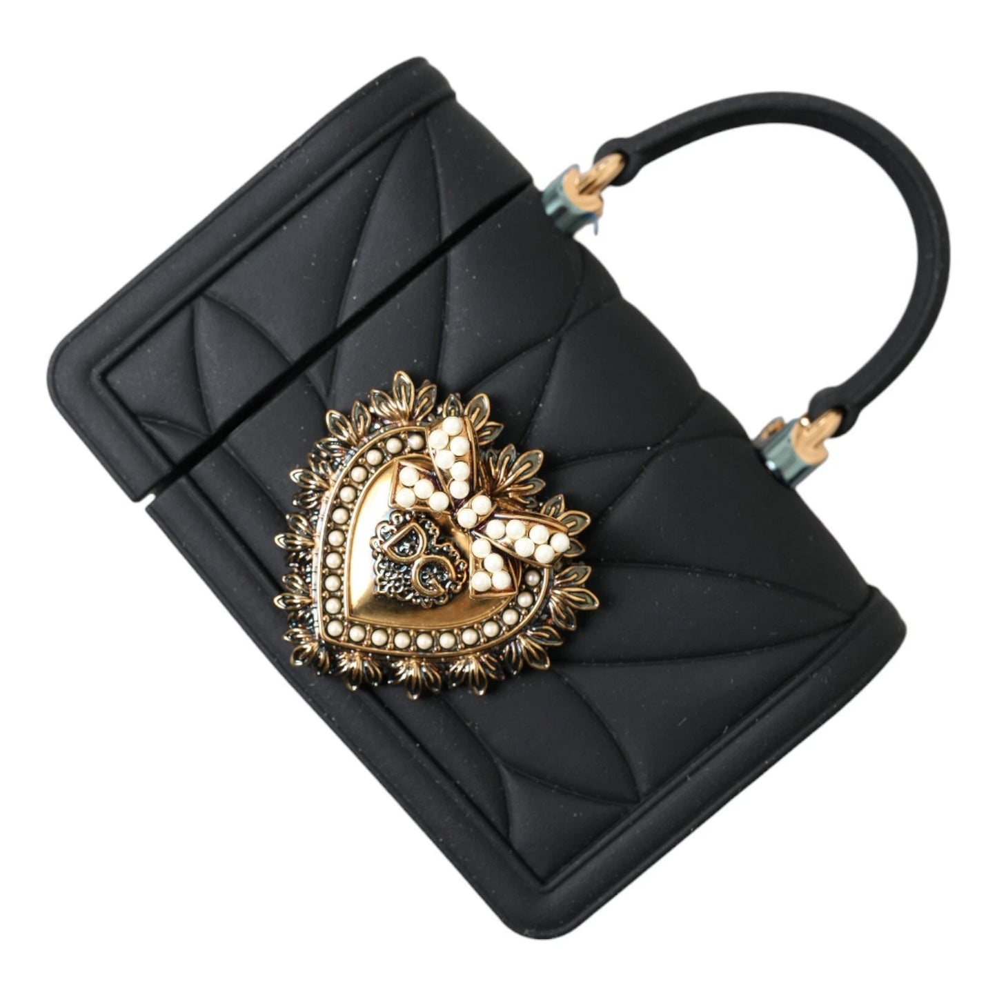 Dolce & Gabbana Fall schwarz Silikon Hingabe Herz Abdeckung Hand Tasche Airpod