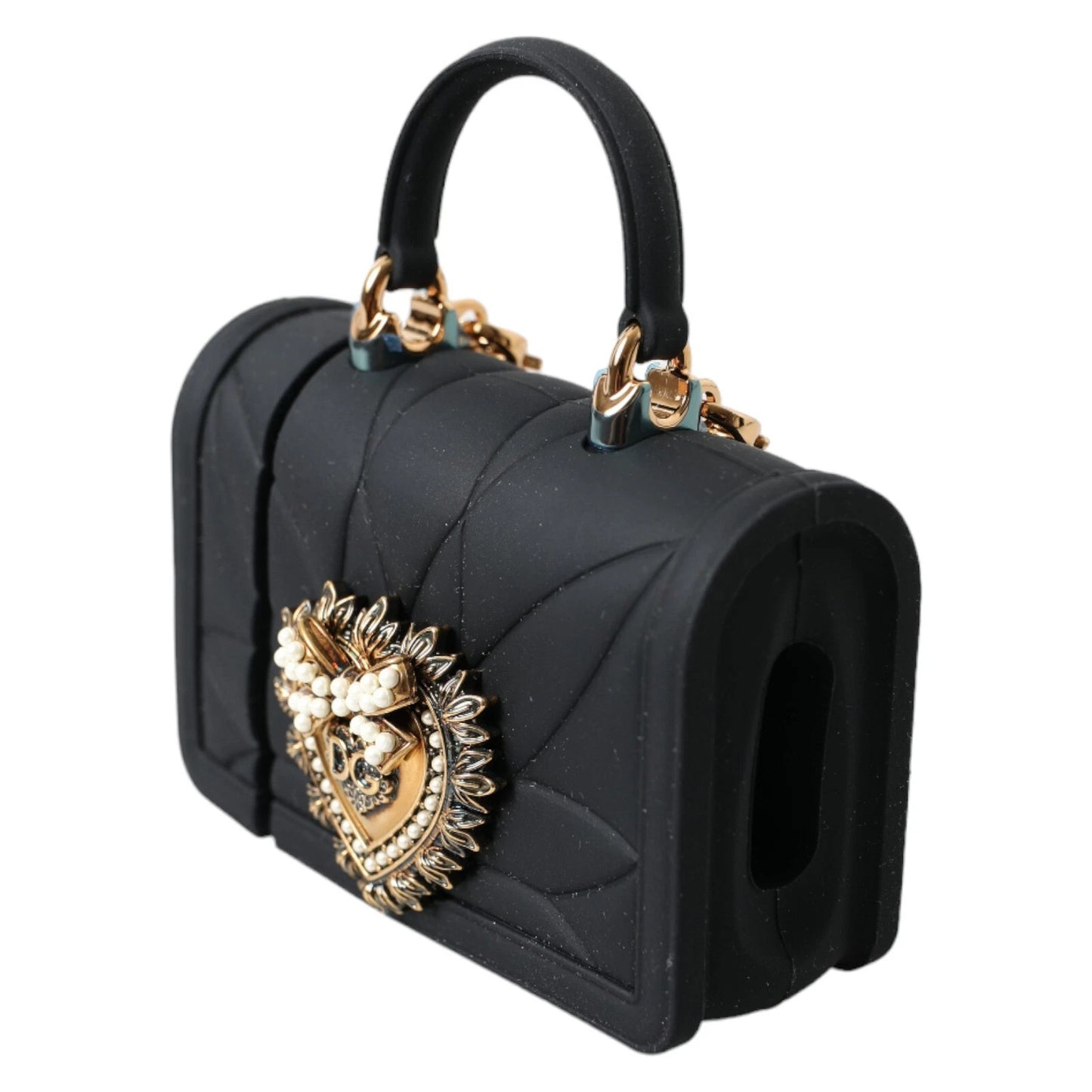 Dolce & Gabbana Fall schwarz Silikon Hingabe Herz Abdeckung Hand Tasche Airpod