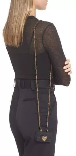 Dolce & Gabbana Fall schwarz Silikon Hingabe Herz Abdeckung Hand Tasche Airpod