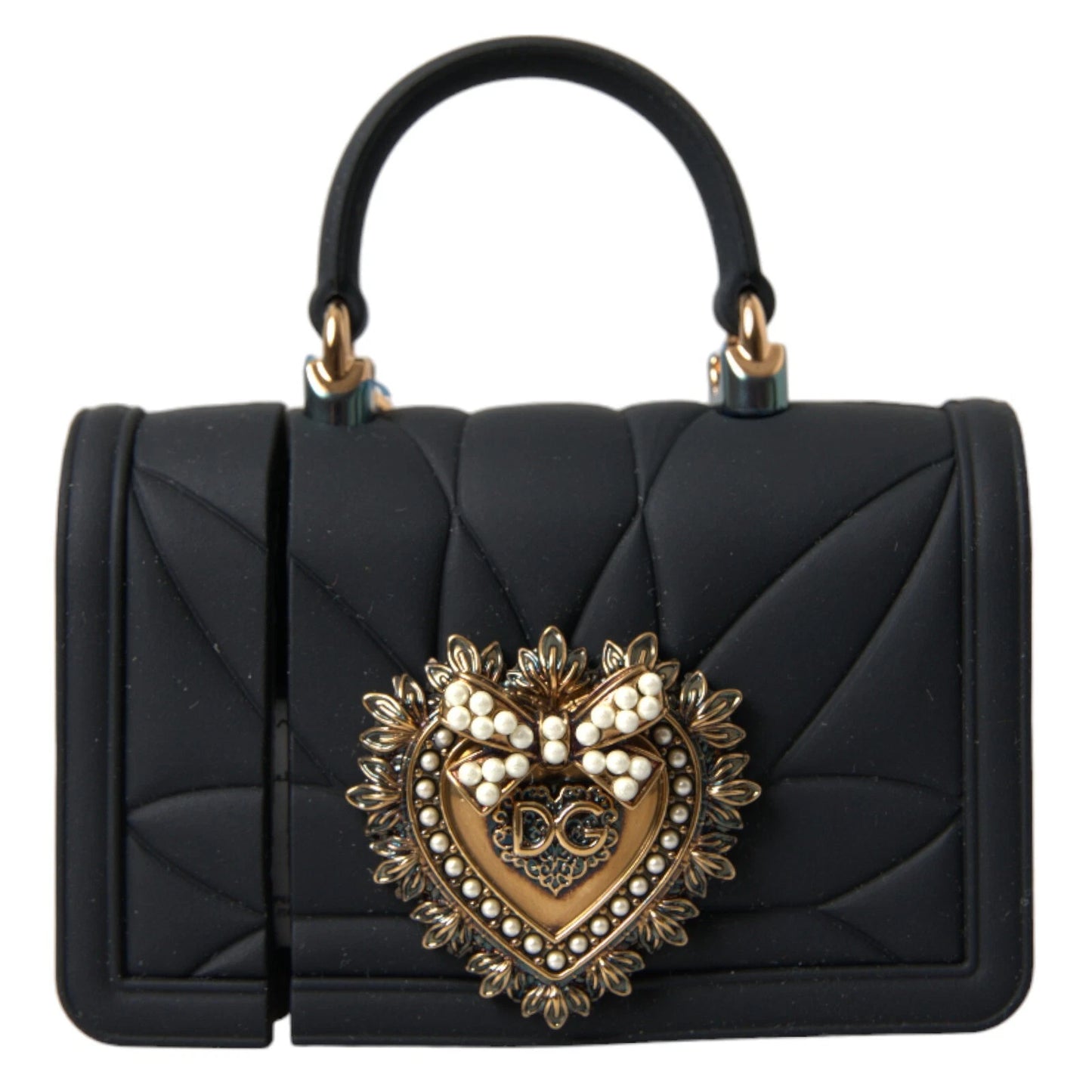 Dolce & Gabbana Fall schwarz Silikon Hingabe Herz Abdeckung Hand Tasche Airpod