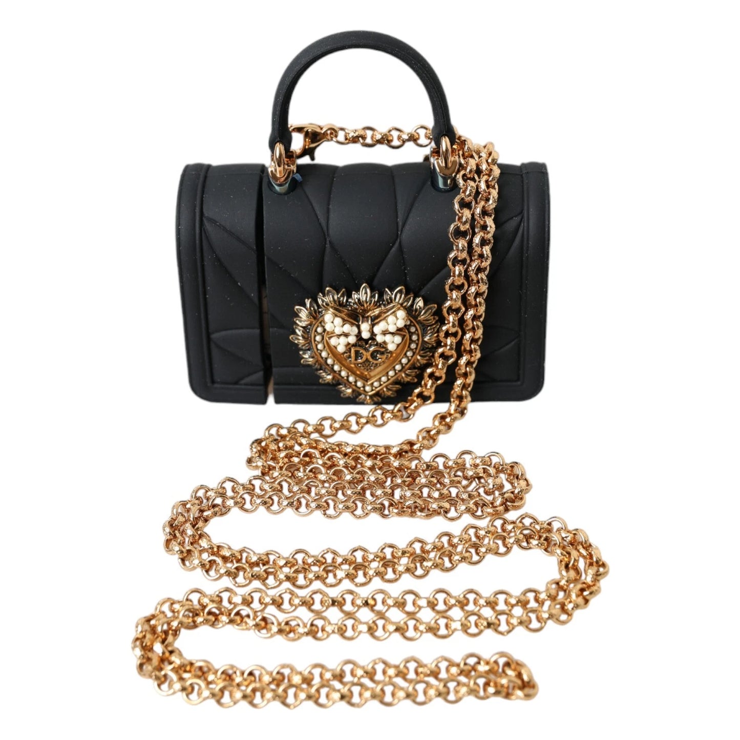 Dolce & Gabbana Fall schwarz Silikon Hingabe Herz Abdeckung Hand Tasche Airpod