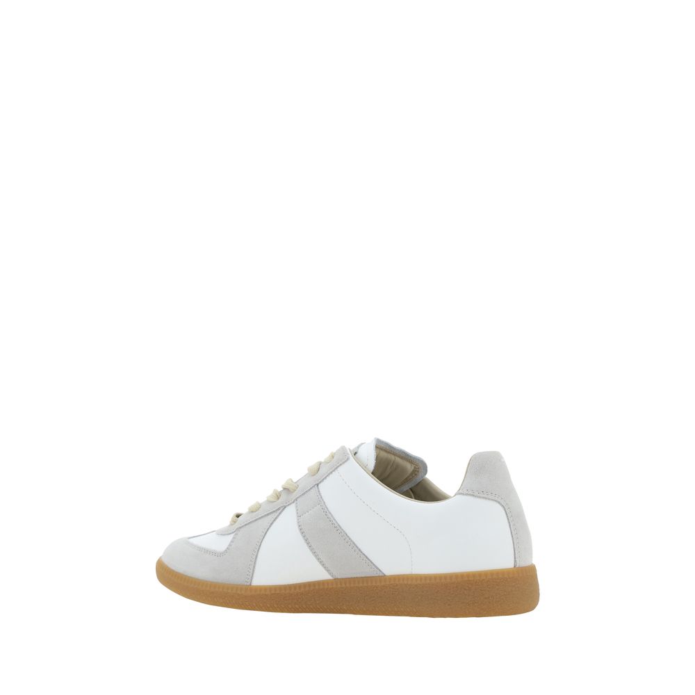 Margiela Weiße Gummisohle Sneakers mit niedrigem Schaft