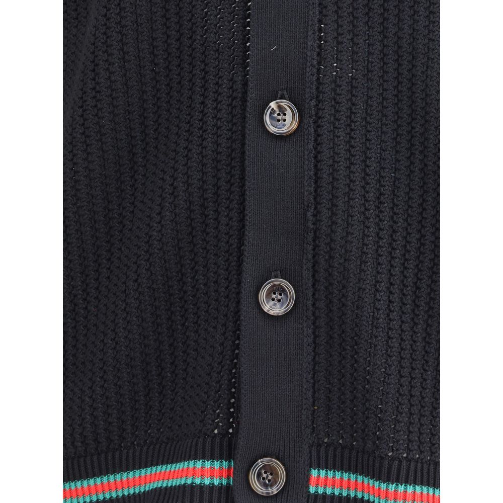 Gucci Schwarzer Baumwoll-Cardigan