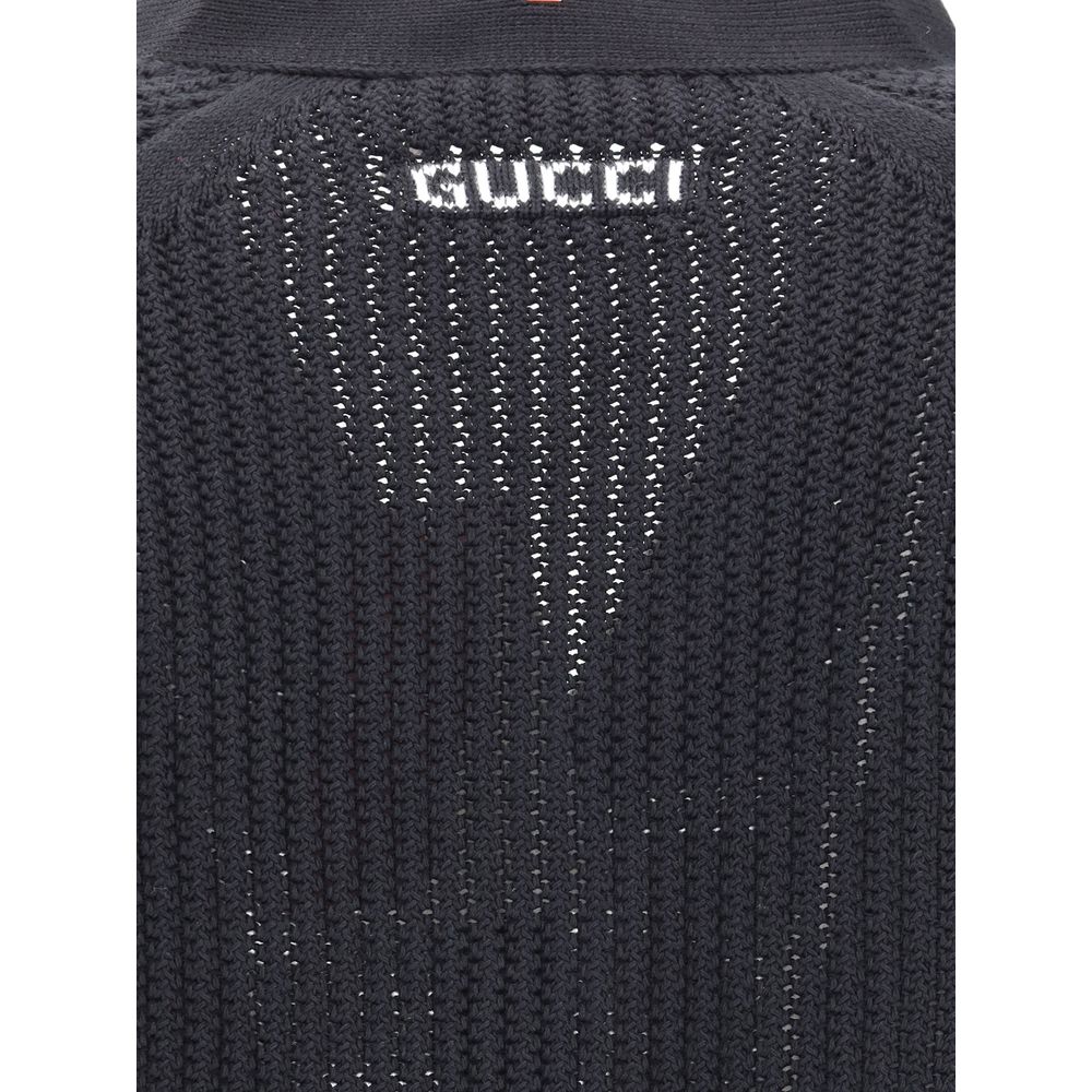 Gucci Schwarzer Baumwoll-Cardigan