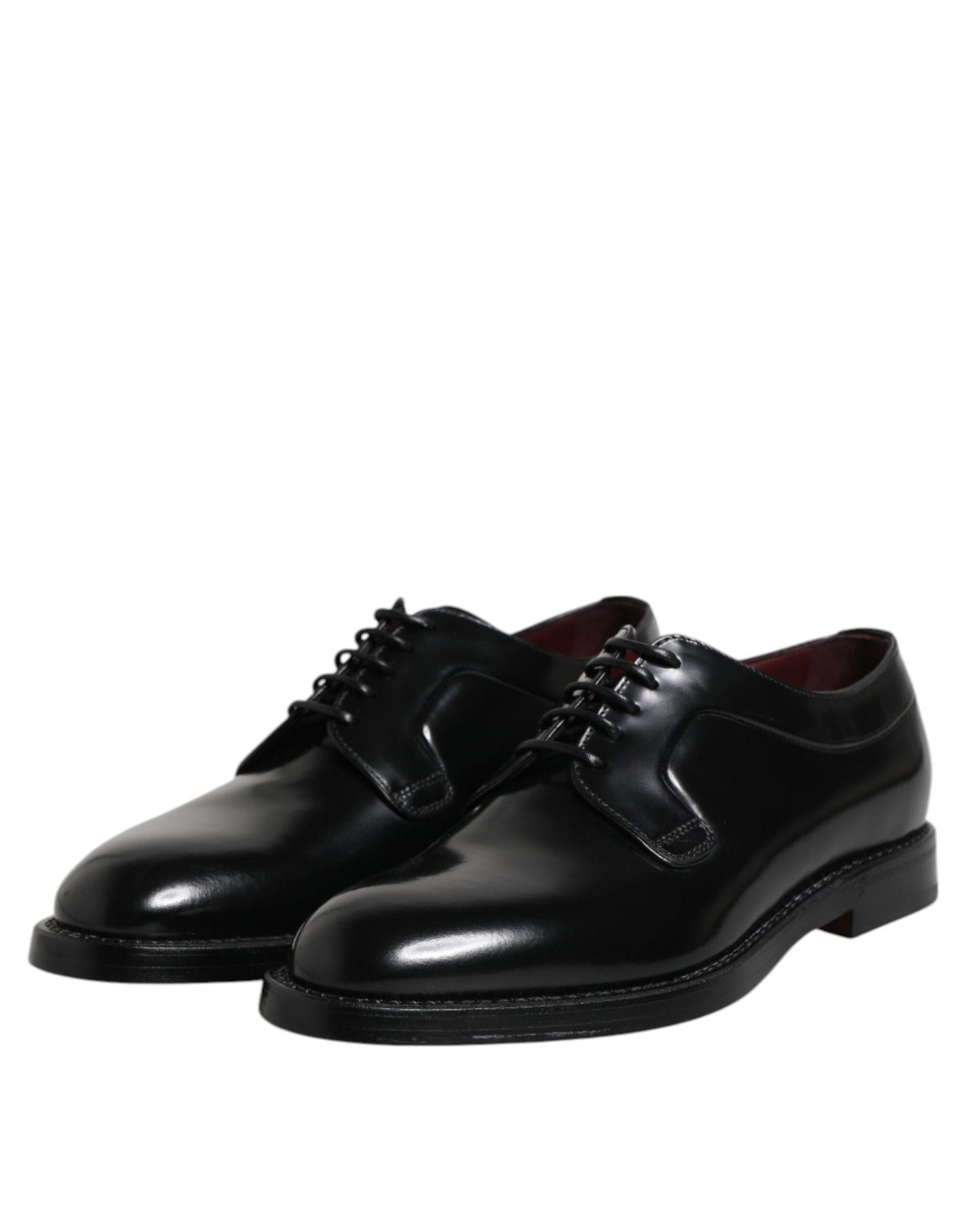Dolce & Gabbana Schwarze Kalbsleder Schnürschuhe