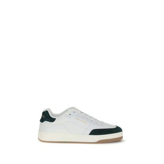 Saint Laurent Weiße Kalbshaut Bos Taurus Sneakers mit niedrigem Schaft