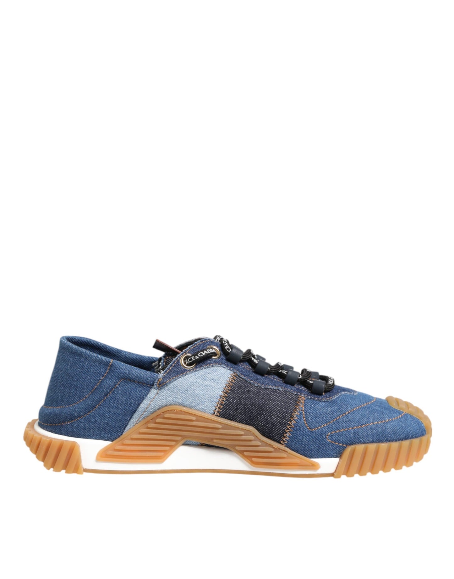 Dolce & Gabbana Blau Lace Up Low Top NS1 Turnschuhe Schuhe