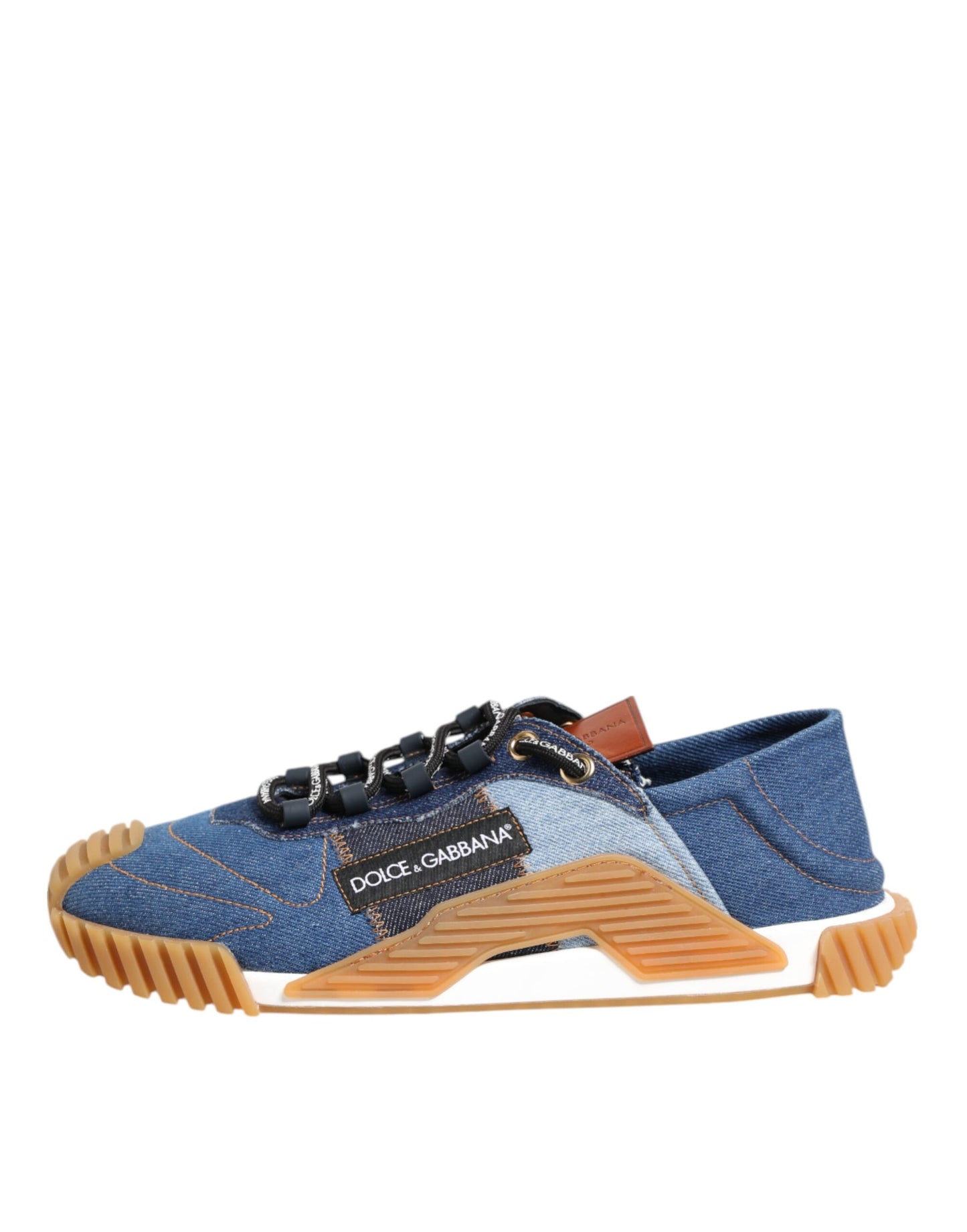 Dolce & Gabbana Blau Lace Up Low Top NS1 Turnschuhe Schuhe
