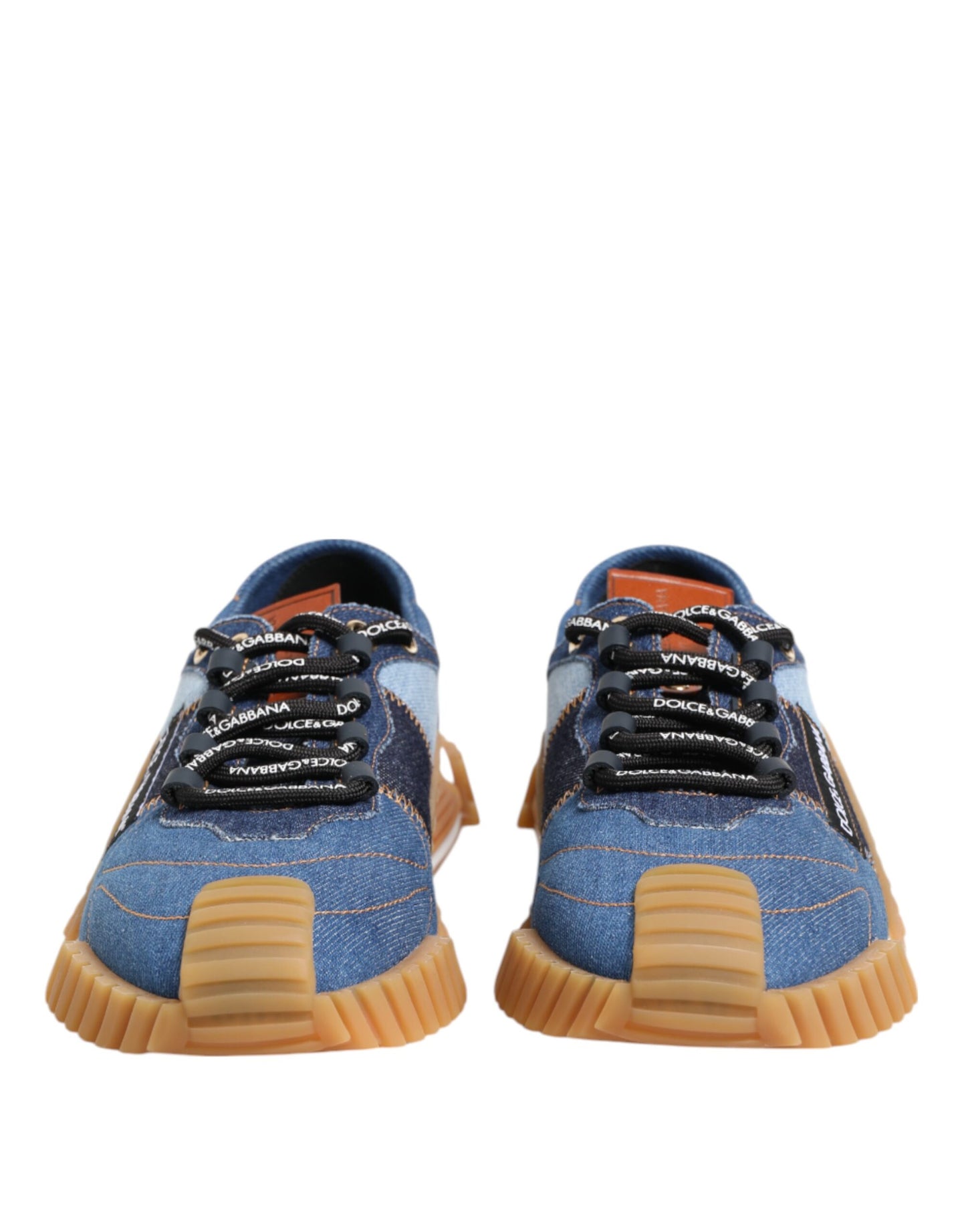 Dolce & Gabbana Blau Lace Up Low Top NS1 Turnschuhe Schuhe