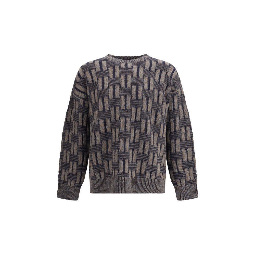 Giorgio Armani Bunt gestreiftes Woll-Sweatshirt