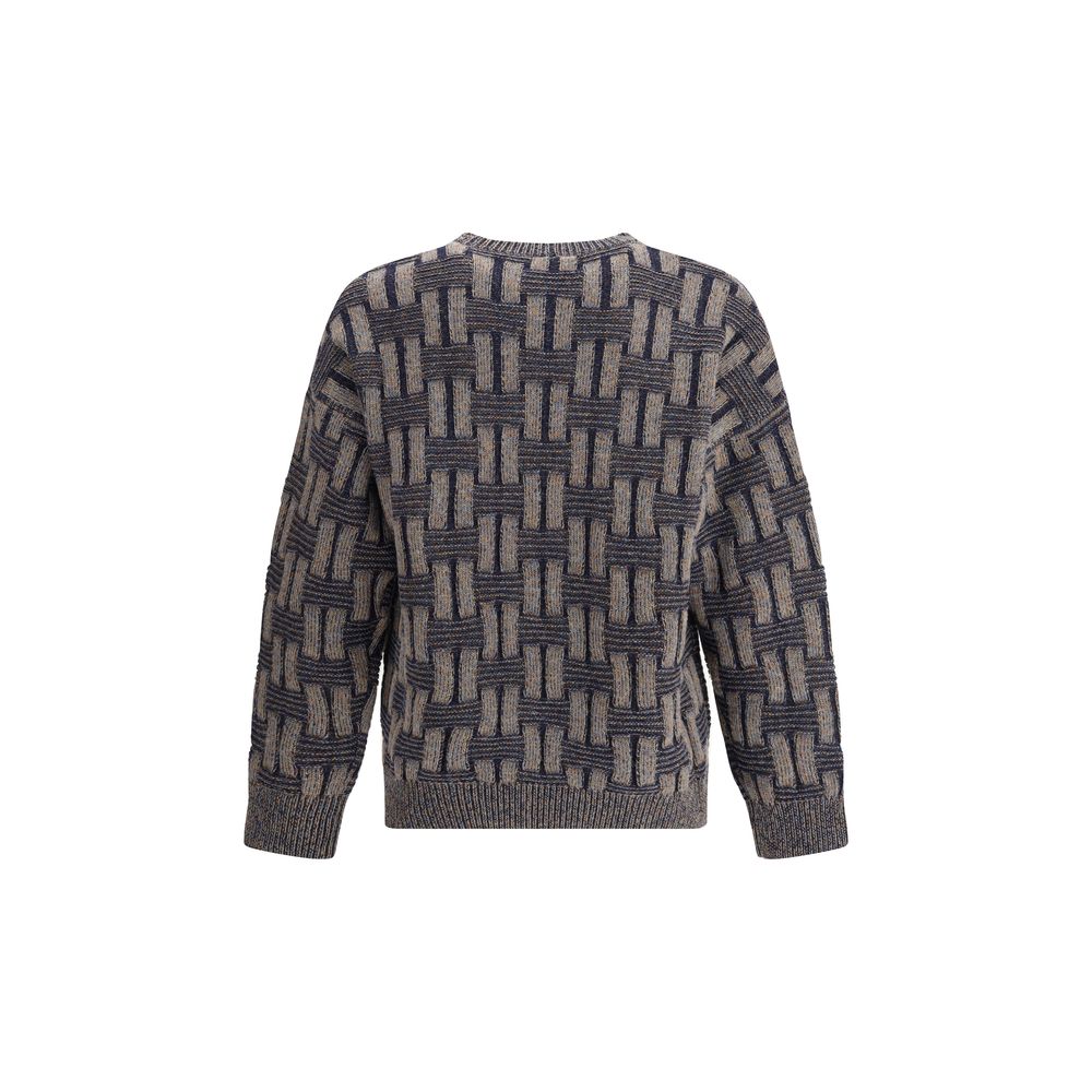 Giorgio Armani Bunt gestreiftes Woll-Sweatshirt