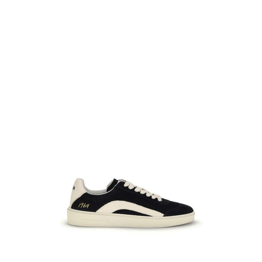 Dsquared² Schwarze Low-Top-Sneaker aus Kalbsleder Bos Taurus