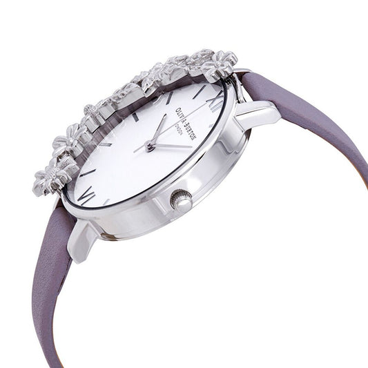 Olivia Burton Lila Kunstleder-Armbanduhr