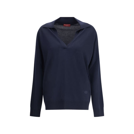 Gucci Blauer Woll-Sweater