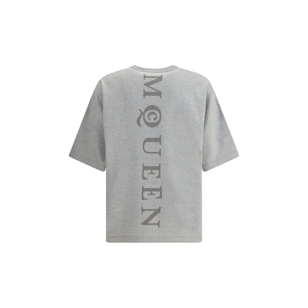 Alexander McQueen Graues Baumwoll-T-Shirt