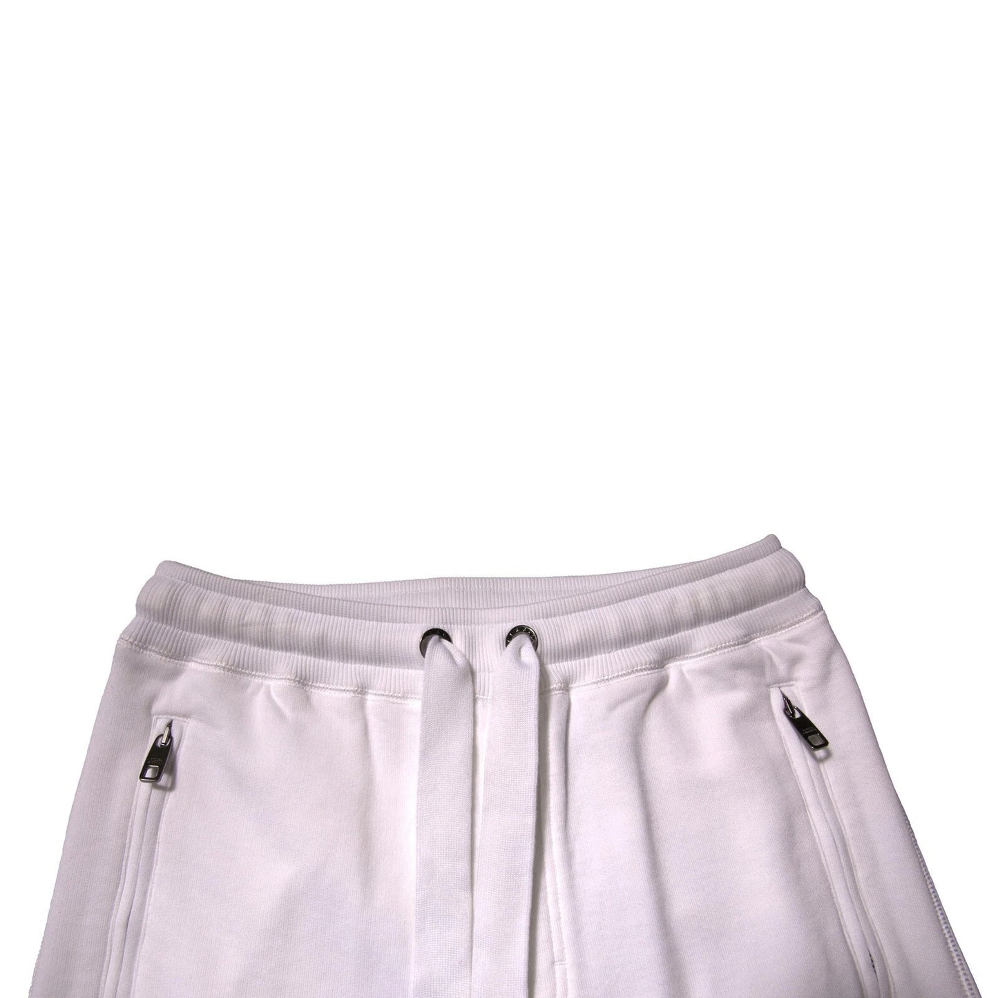 Dolce & Gabbana Weiße Logo-Tape-Jogginghose aus Baumwolle mit Sweatpants