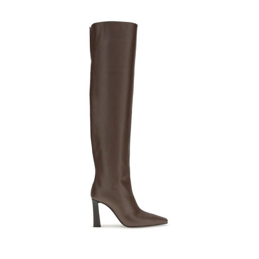 Giuseppe Zanotti Braunes Leder Overknee-Stiefel