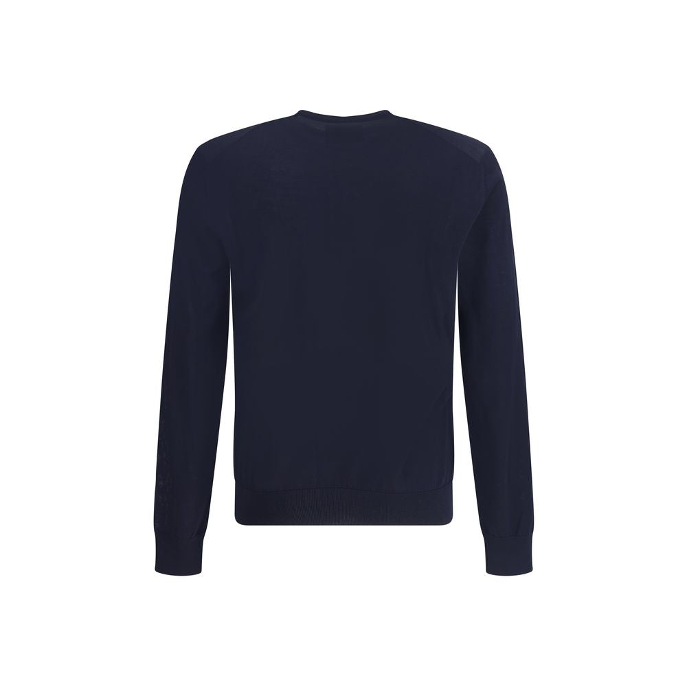 Giorgio Armani Blauer Fleece-Wollpullover
