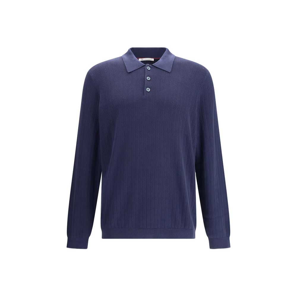 Brunello Cucinelli Baumwoll-Sweatshirt in Blau