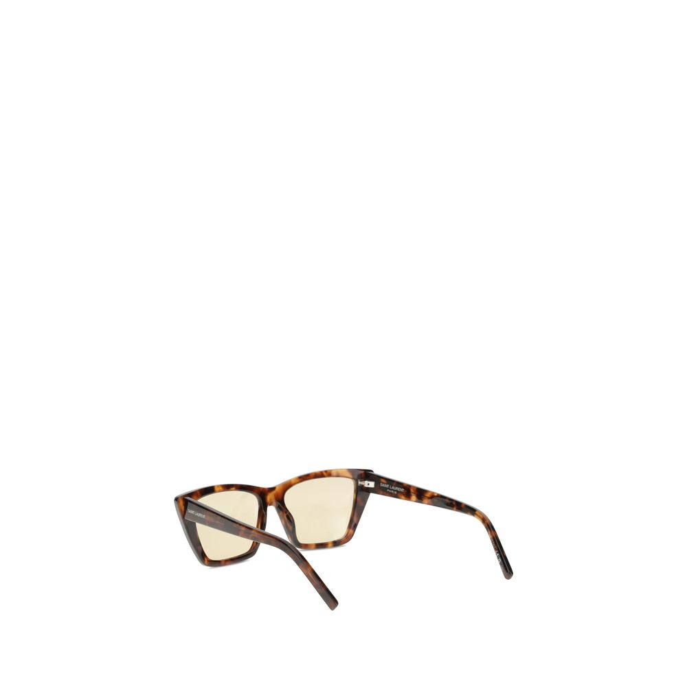 Saint Laurent Beigefarbene Sonnenbrille aus Acetat