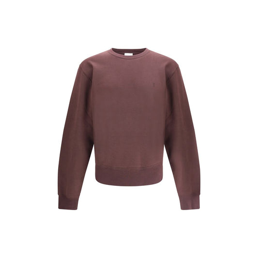 Saint Laurent Baumwoll-Sweatshirt in Bordeauxrot