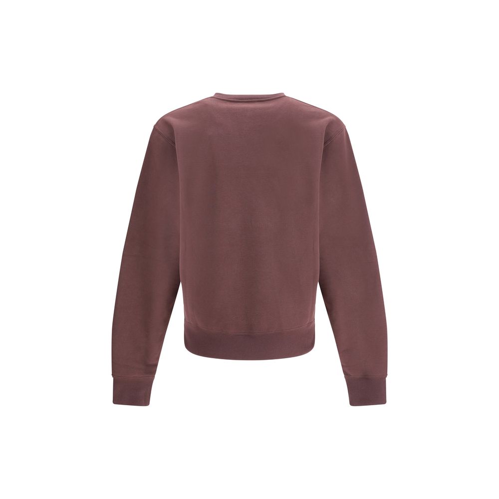 Saint Laurent Baumwoll-Sweatshirt in Bordeauxrot