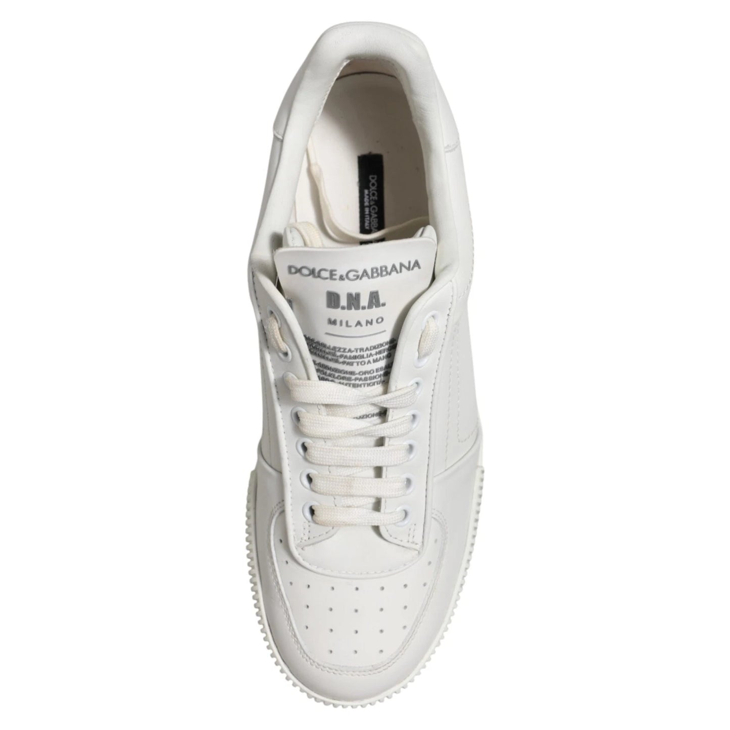 Dolce & Gabbana Weiß Miami Leder Low Top Männer Turnschuhe Schuhe