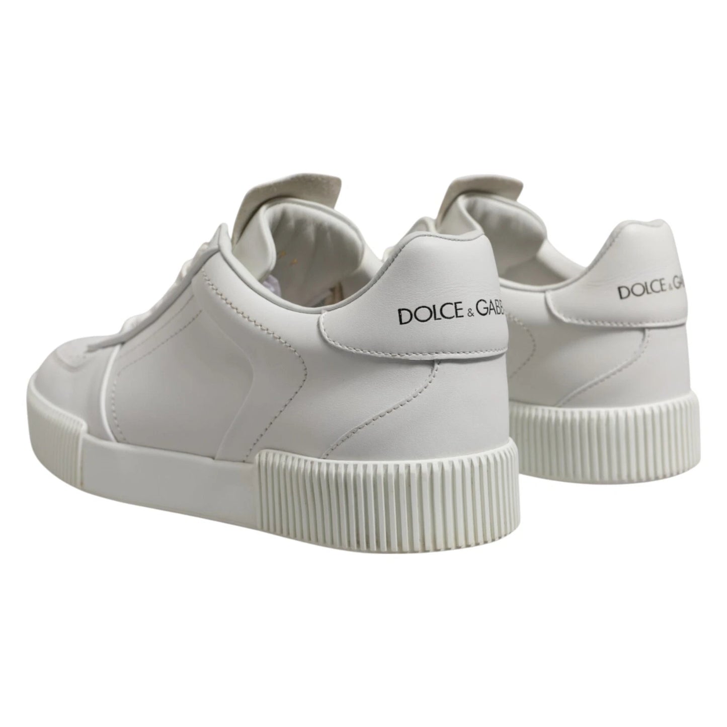 Dolce & Gabbana Weiß Miami Leder Low Top Männer Turnschuhe Schuhe