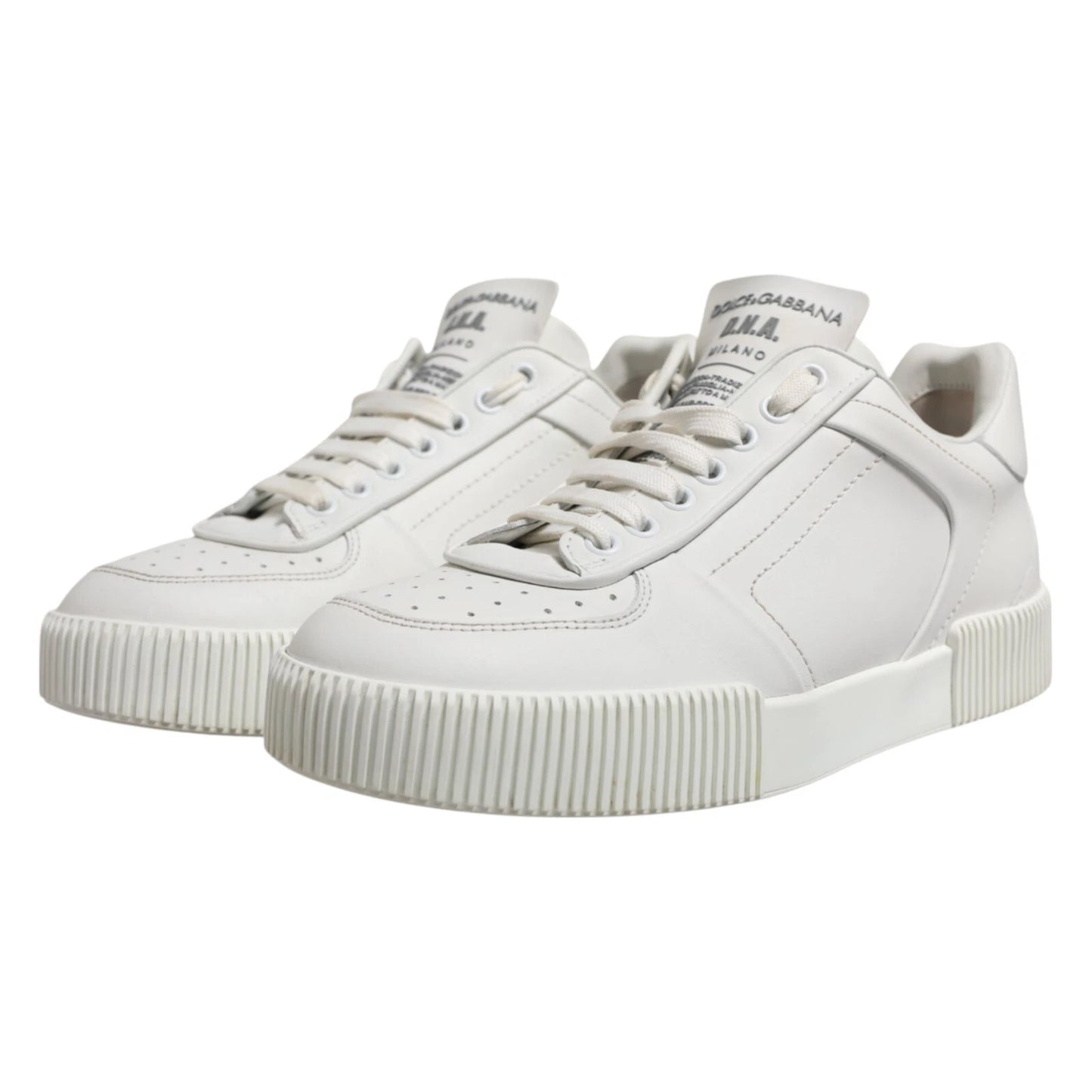 Dolce & Gabbana Weiß Miami Leder Low Top Männer Turnschuhe Schuhe