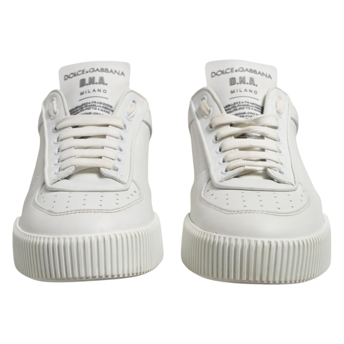 Dolce & Gabbana Weiß Miami Leder Low Top Männer Turnschuhe Schuhe