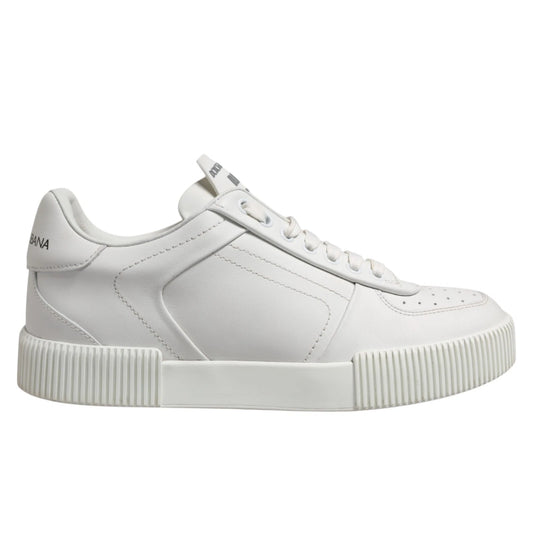 Dolce & Gabbana Weiß Miami Leder Low Top Männer Turnschuhe Schuhe