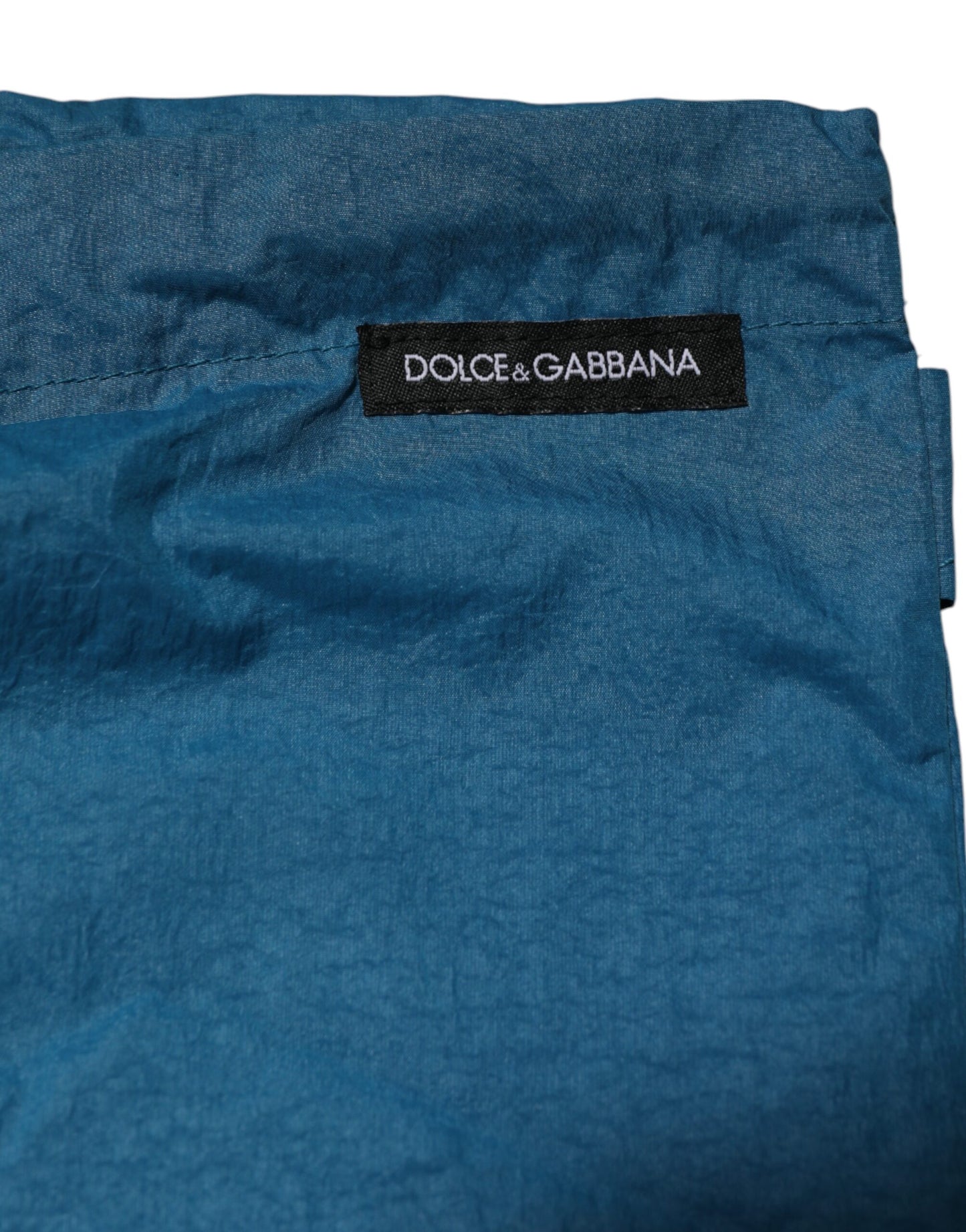 Dolce & Gabbana Blaue Logo-Bund Badehose Shorts Bademode