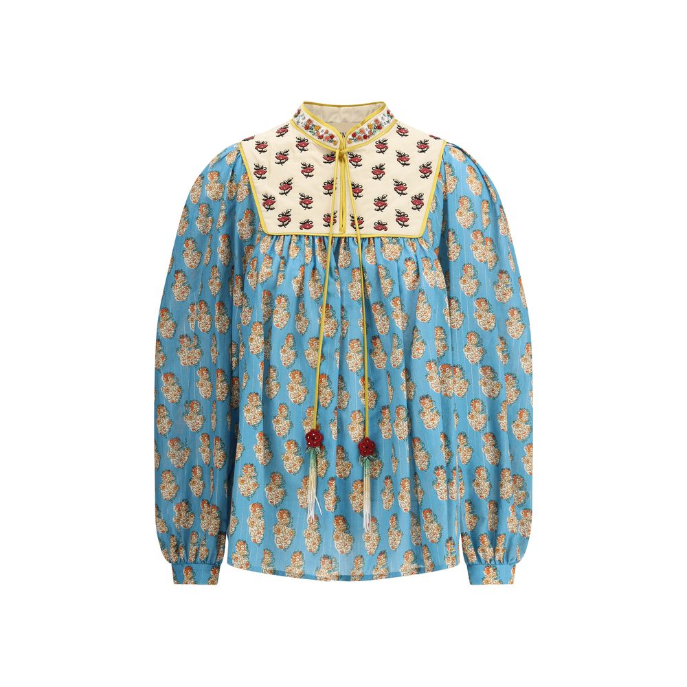 Valentino Bluse mit Petales D'Amour-Print