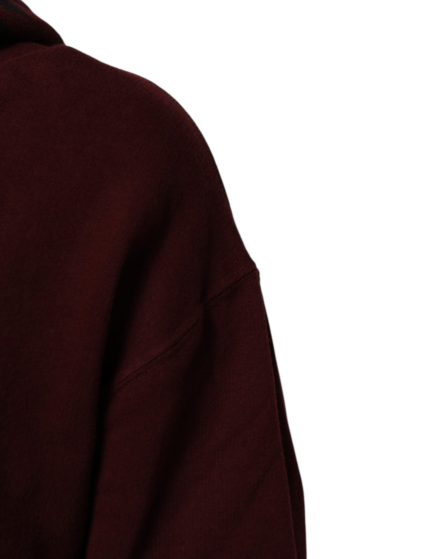Dolce & Gabbana Burgundy Cotton Plaid gefüttert Männer Hoodie Pullover